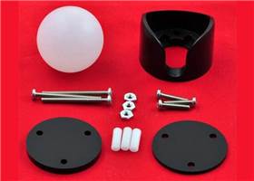 What's included with the 1" plastic ball caster
